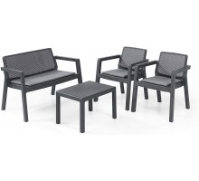 Набор мебели 4ед (стол+кресло2шт +диван) пластик VIOLET