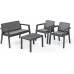 Набор мебели 4ед (стол+кресло2шт +диван) пластик VIOLET
