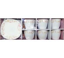 Чайный набор 6+6 стеклокерамика мод 23-9-34(220ml)