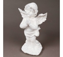 Ангел молящийся 31cm белый глянец