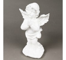 Ангел молящийся 31cm белый матовый