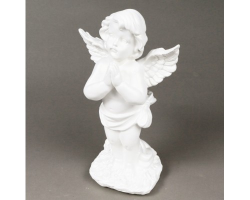 Ангел молящийся 31cm белый матовый