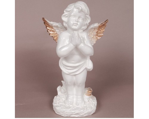 Ангел молящийся 31cm белый с золотом