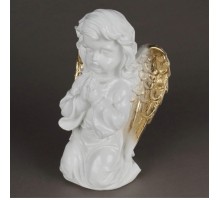 Ангел молящийся средний 32 cm белый с золотом