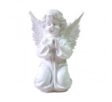 Ангел с крыльями большое 34cm белый глянец