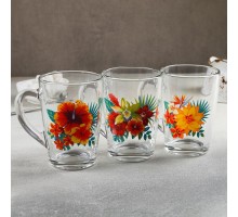 кружка 300мл Капучино арт 07с1334 Тропические цветы