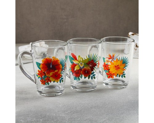 кружка 300мл Капучино арт 07с1334 Тропические цветы