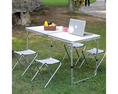 Набор стол складной плюс четыре стула для пикника 