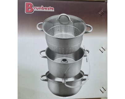Пароварка-соковарка Brunbeste из нержавеющей стали (3 яруса)