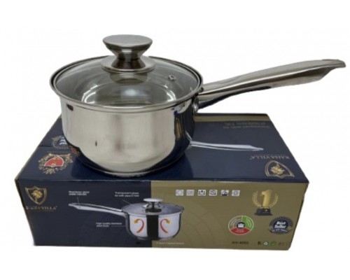 Ковш нерж со стеклянной крышкой 1,9л