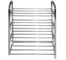 Полка для обуви металлическая, 4 яруса, хромированная