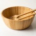 Салатник из бамбука с приборами для салата (2 шт.)