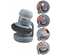 Кухонная щетка-дозатор со стальной мочалкой