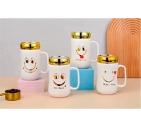 Кружка  керамика с крышкой (400 мл) 10280